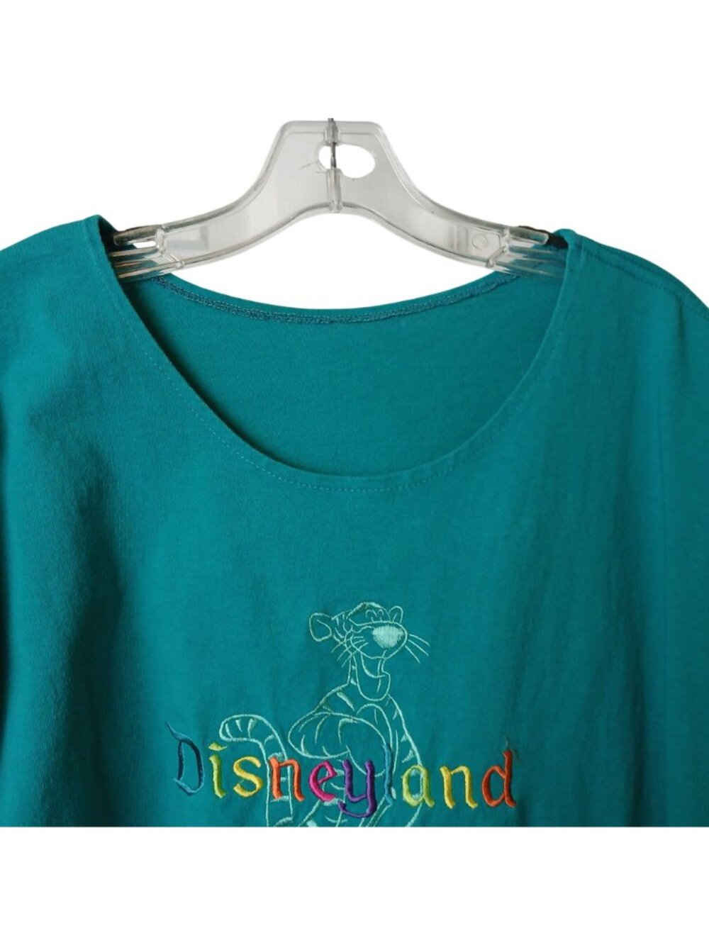 Disney Store Green Tigger Embroidered T-Shirt 2X Disneyland Altered #D-43 - Picture 4 of 6